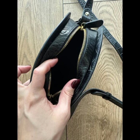 A.P.C. MINI Demi-Lune Bag Black Croc Leather - Picture 4 of 6